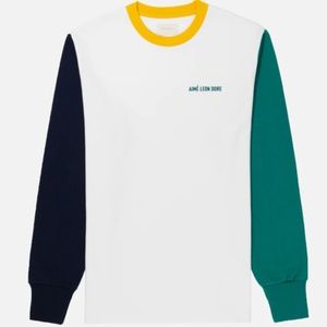 Aimé Leon Dore Color Block Long-Sleeve T-Shirt 'White Multi' [RARE]
